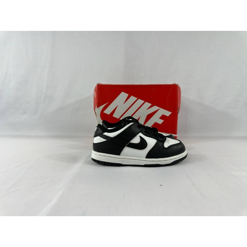 Nike Dunk Low TD Panda 'Black White' CW1589-100 Kids Size 10C